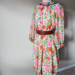 60s Vibrant Floral Dress